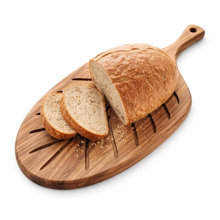 Point-Virgule - Borrelplank met handvat - Tapasplank - Acaciahout - Leaf - 40.5x19.7x1.5cm