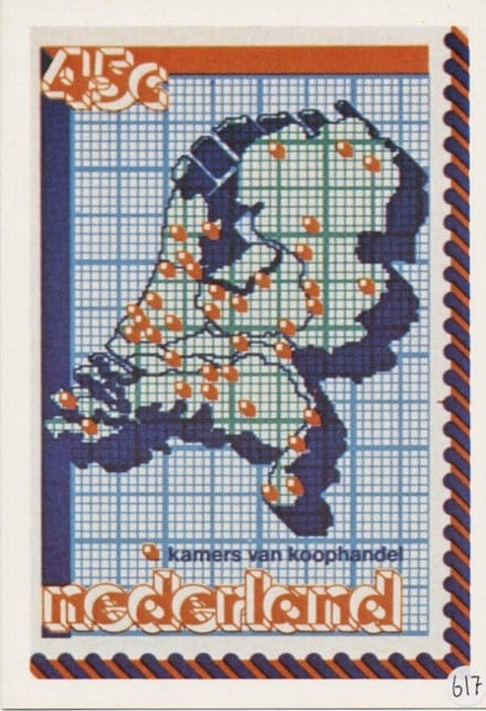 Briefkaart met afbeelding Kamers van Koophandel postzegel