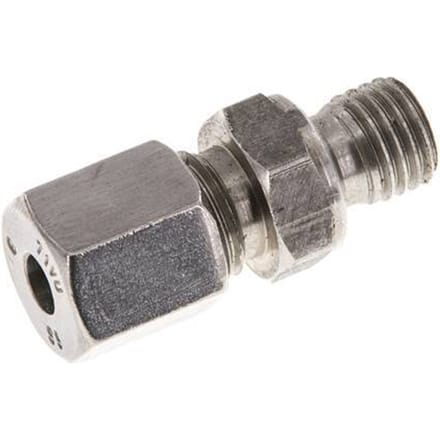 M12x1.5 Buitendraad x 6S RVS Rechte Snijring Koppeling 630 Bar DIN 2353 - FL2S-MC-ST-M12-06-S