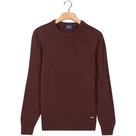 Baileys Trui Crew Neck Pullover Multicolor Single Knit Dark Mauve / male