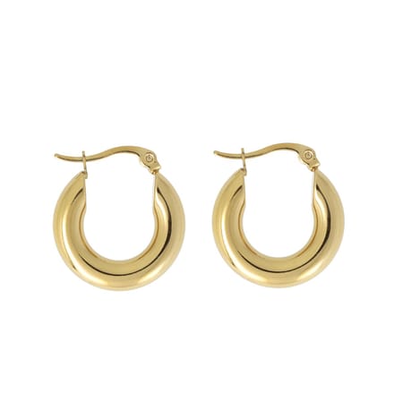 Lajetti - Stainless Steel Oorringen 2 cm - Gold plated Dames Oorbellen