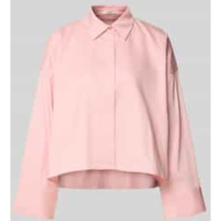 Overhemdblouse met verborgen knoopsluiting model 'Fundra'