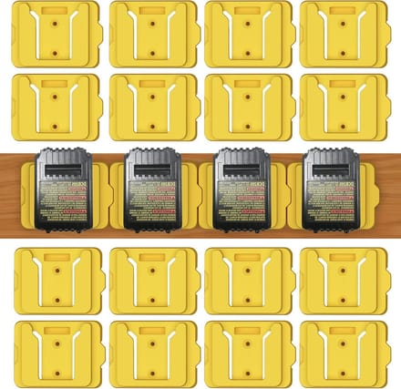 Batterij Houder - Batterij Case - Batterijen Organiseren - Compact Ontwerp - 20 Stuks - Geel