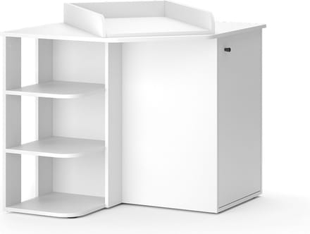 Vicco Kristian Luiertafel – 85 x 77.3 cm met deur en open vakken Wit