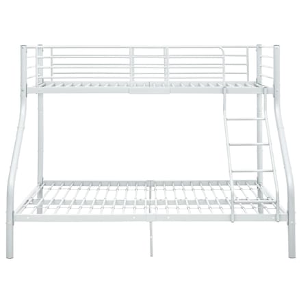 vidaXL - Stapelbedframe - metaal - wit - 140x200 - cm/90x200 - cm