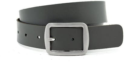 Dames riem grijs - 4 cm breed - Leer - Basic riem - Basic - Maat 95