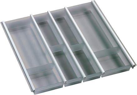 Bestekbak Inzet voor Lade 60 cm - Transparant Grijs Bestekcassette