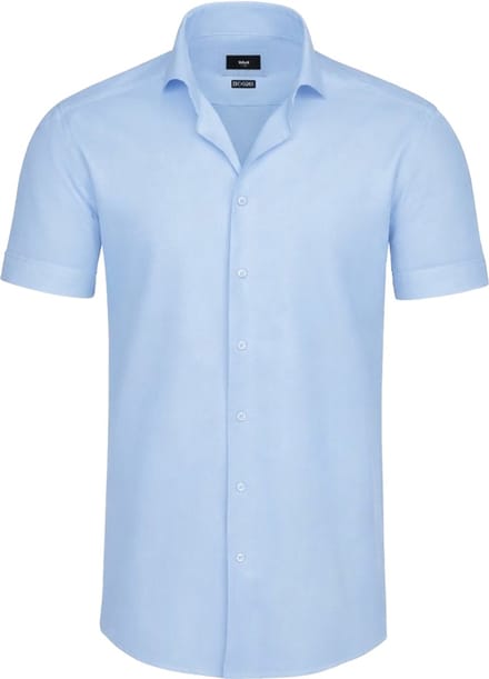 Heren Overhemd korte Mouwen - Lichtblauw - Blouse