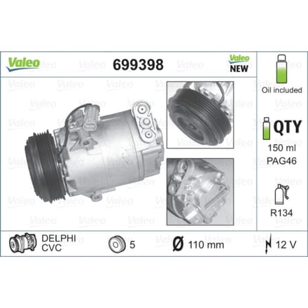 Compressor airconditioning VALEO 699398