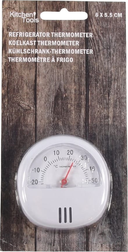 Kitchen Tools | Koelkast - Thermometer - Kunststof - Bereik Van -20 t/m 50 - 6 x 5,5 cm