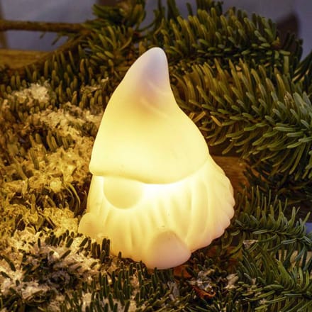 Sirius LED-decoratiefiguur Coco, wit, hoogte 13 cm, was, werkt op batterijen