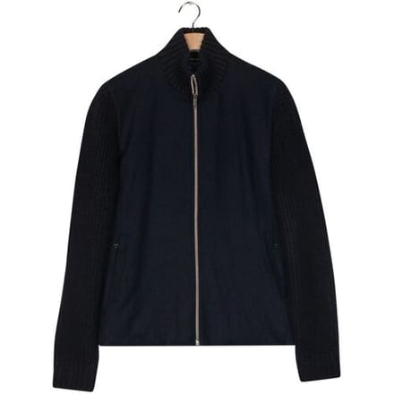 Baileys Vest Knitted Cardigan Zip Front Flanel Fabric Navy / male