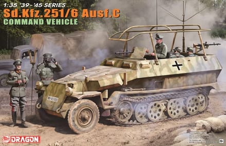 Dragon Modelbouwpakket Militaire voertuigen - 6442 Sd.Kfz. 251/6 Ausf. C - Commando Militair Voertuig Plastic - 1:35 - Modelbouw
