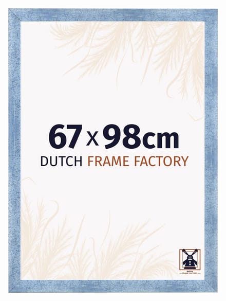 Fotolijst 67x98 cm - MDF - Helder Blauw Geveegd - Praag