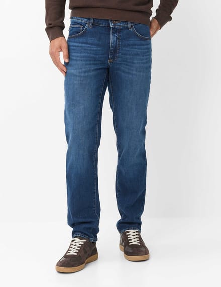 Brax Heren Jeans  Style CADIZ DARK ROYAL BLUE, denim blauw regular, maat 40/30