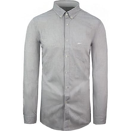 Lacoste Regular Fit Heren Wit/Zwart Overhemd
