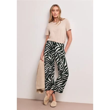 Broek met gedessineerde Wide Legs