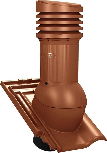 Dakventilator DN125 voor Koramic Standaard Dakpannen - Zegelrood