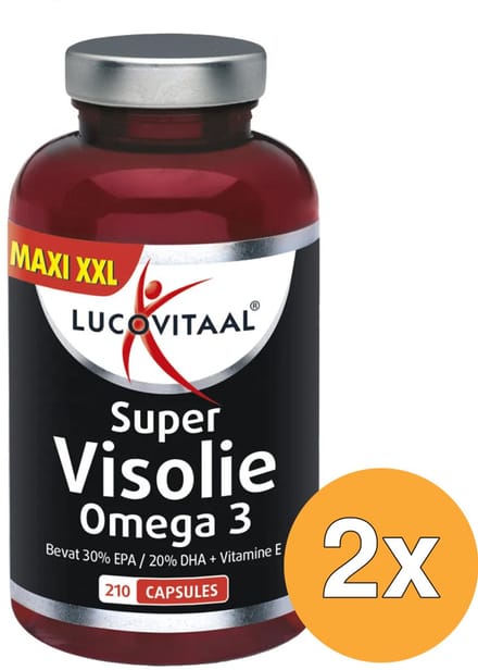 2x Lucovitaal Super Omega 3 Visolie (210 stuks)