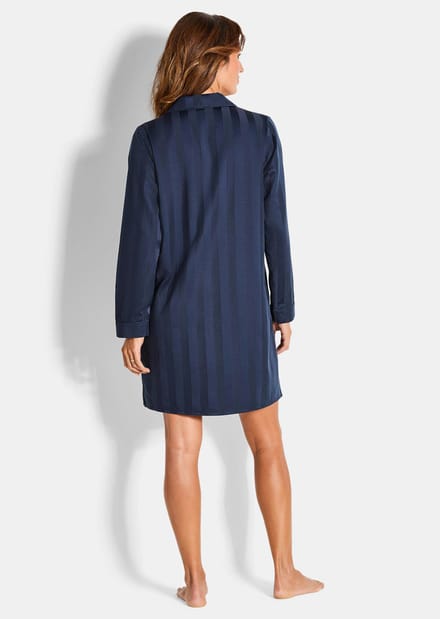 Satijnen nachhemd met strepen - marine - Gr. 24/25 van Goldner Fashion