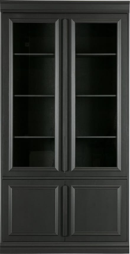 WOOOD Organize Vitrinekast - Grenen - Zwart - 215x110x44