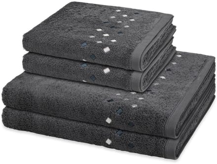 Ross Sonstiges 2 X handdoek 2 X douchehanddoek - in set 4 pack Stoneline