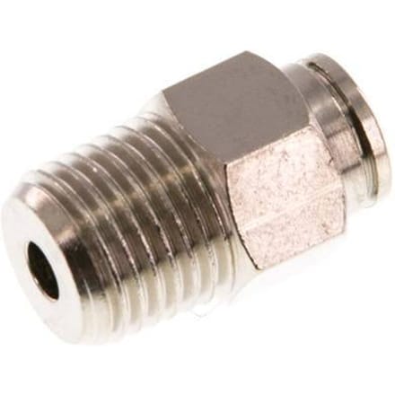 6mm x R1/4'' Messing Insteekfitting Buitendraad NBR [2 Stuks]