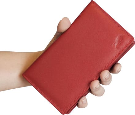 Portemonnee - Rood - Leer - Portemonnee Dames - Portefeuille