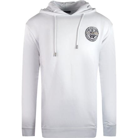 Cavalli Class witte hoodie met groot cirkelontwerp
