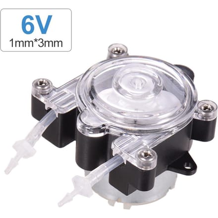 GROTHEN DC 6V DIY Pompe doseuse Mini tête doseuse péristaltique auto-amorçante 1mmX3mm gray