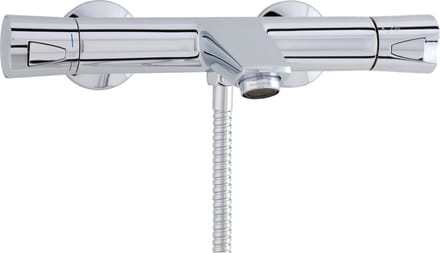 Nemo Spring Assana badmengkraan thermostatisch eengreeps wandmontage zonder douchegarnituur chroom