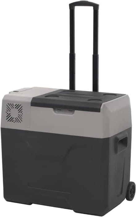 Draagbare Koelbox - Mobiele Koeler - Buitenactiviteiten - Efficiënte Compressor Koeling - 40 Liter - Zwart Grijs
