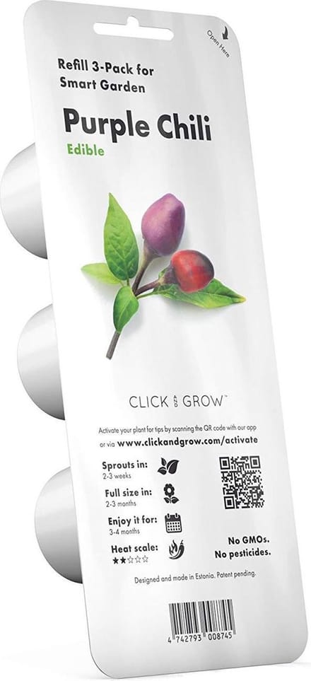 Click & Grow Smart Garden Refill 3-pack - Purple Chili Pepper