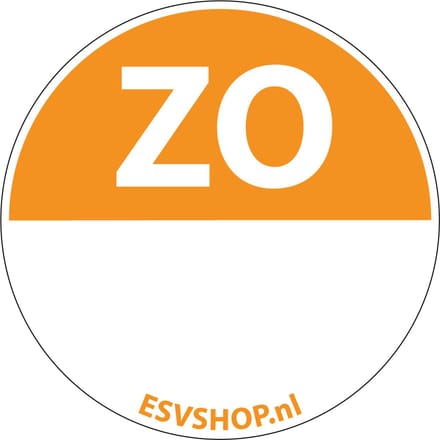 Zondag dagsticker op rol 20 mm - 1150 per rol