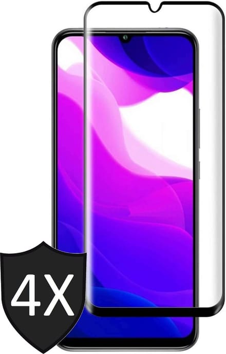 Screenprotector geschikt voor Xiaomi Mi 10 Lite - Full Screen Protector Glas - 4 Stuks