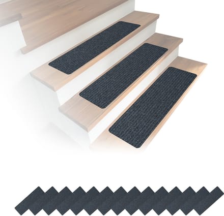 Trapmatten - 65x20 cm - 16 stuks - donkergrijs