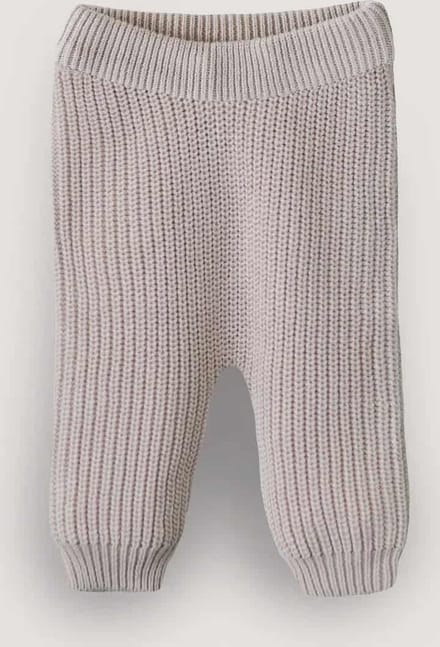 Mushie Baby Broek Chunky Knit Pants Beige 0 - 3 maand