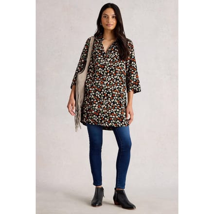 White Stuff Blake Tunic Black Multi Taglia: 12 REGULAR | Magliette intime Outlet | Donna | Nero