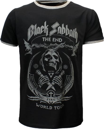 Black Sabbath The End World Tour Ringer T-Shirt - Officiële Merchandise - M