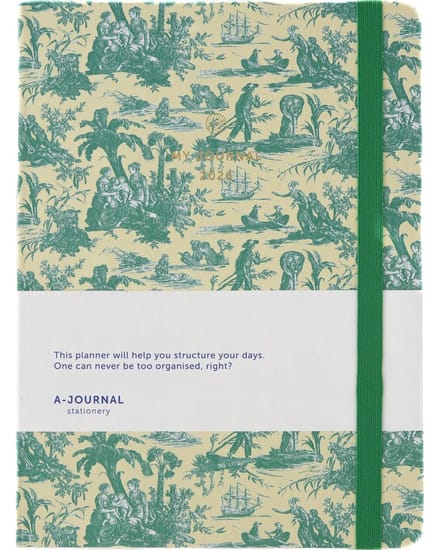 My Journal - Agenda 2026 - A5 - groen Toile de Jouy