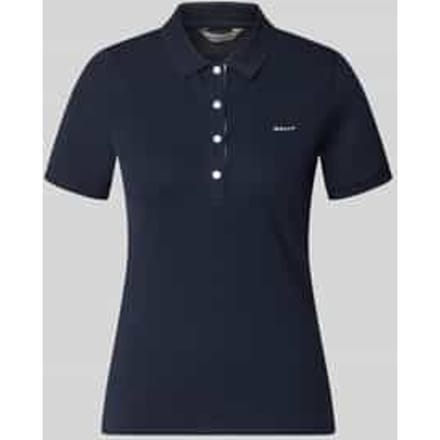 slim fit poloshirt met labelstitching