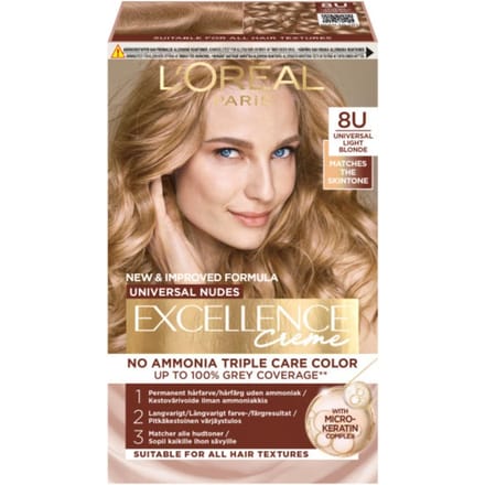 L'Oréal Paris L'Or&eacute;al Paris Excellence Universal Nudes 8U Universal Light Blonde 1 st
