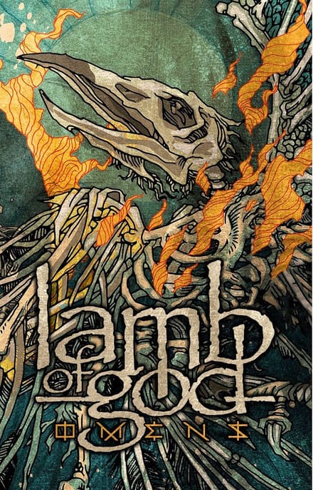 Lamb Of God - Omens Textiel Poster - Multicolours