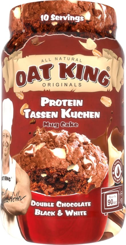 LSP Oat King Mug Cake (500g) Double Chocolate Black & White - Functionele voeding - Eiwitrijke voedingsmiddelen