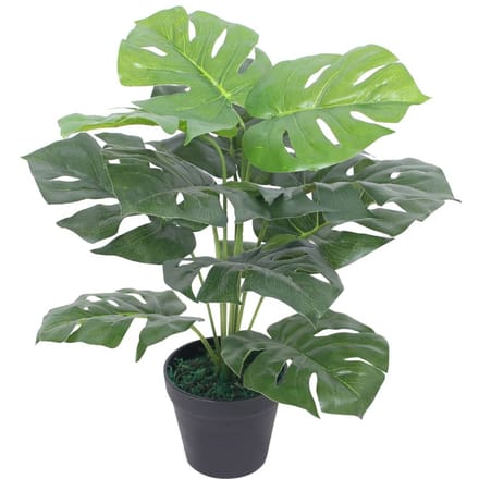 vidaXL - Kunstplant - met - pot - monstera - 45 - cm - groen