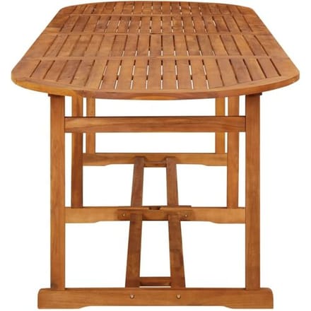 vidaXL - Tuintafel - 280x90x75 - cm - massief - acaciahout