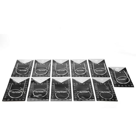 11 pcs 43 65 80cm Aiguilles à Tricoter Circulaires Multi-tailles Artisanat Pull Tricot Aiguilles Set 43cm