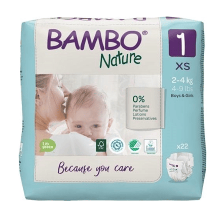 Bambo Nature 1 XS - 12 pakken van 22 stuks