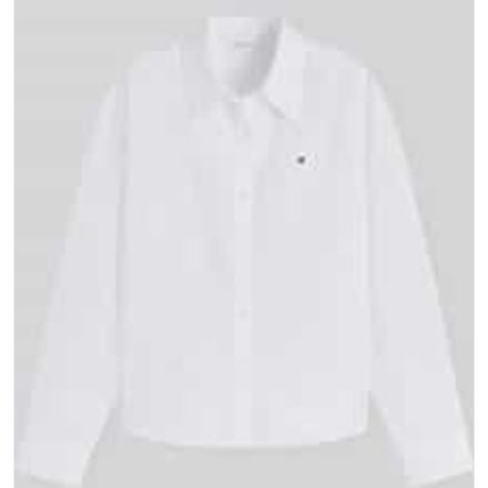 regular fit blouse met lange mouwen van puur katoen