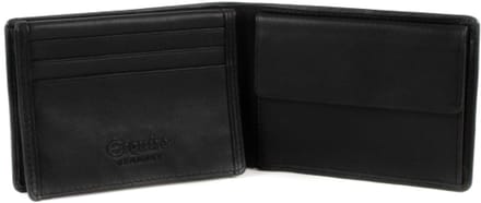 Esquire Leren Portemonnee Logo Wallet Black Zwart